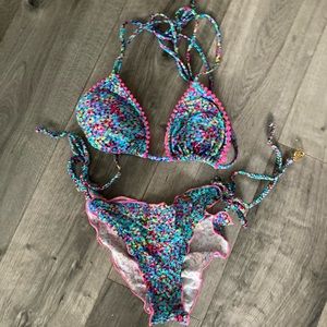 Luli Fama multi coloured bikini